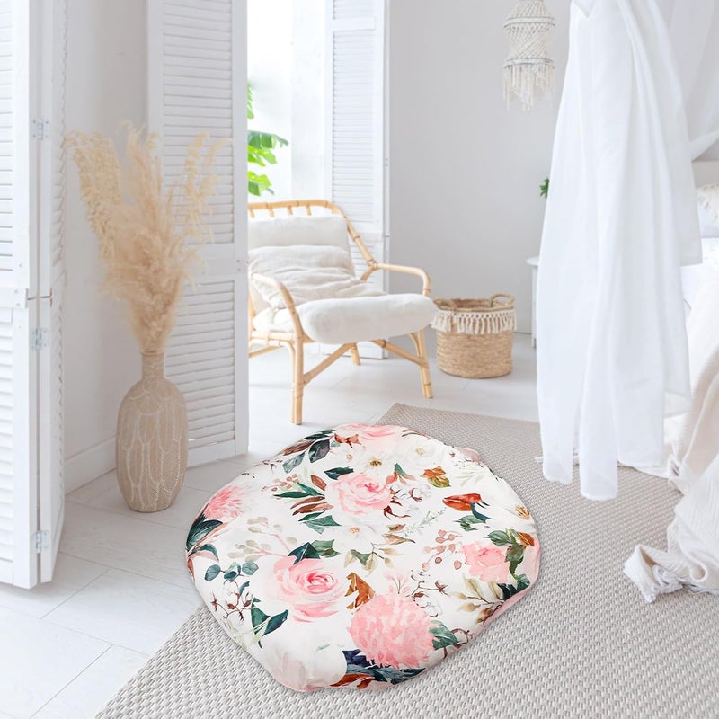 DILIMI Newborn Lounger Cover, Soft Comfortable Baby Lounger Cover, 1 Pack Reversible Removable Slipover for Infant Lounger Pillow, Pink Floral (Lounger not Included) - Image 5